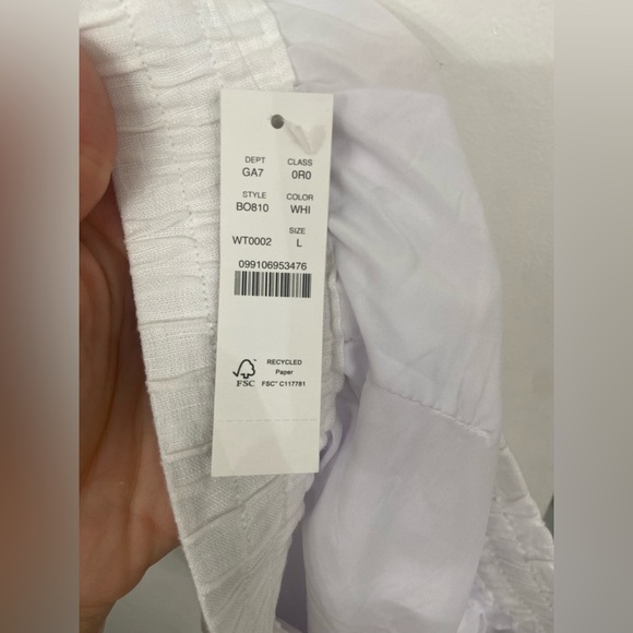 NWT J. Crew Wide Leg Seaside Linen Pant White Size Large - Picture 5 of 7
